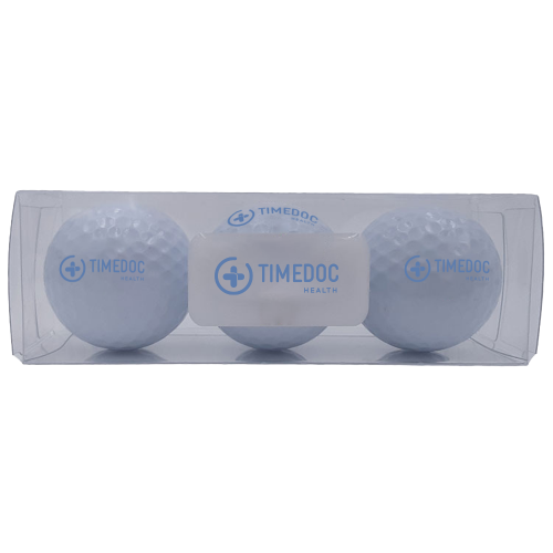 3-Ball Clear Sleeve With Custom Golf Balls